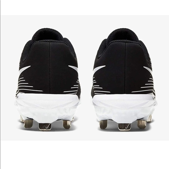 NIB! Nike womens 7.5, white/black lunar hyperdiamobd 3 varsity softball cleats. - Picture 4 of 11